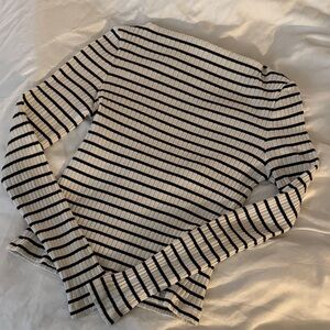 & Other Stories Black and White Striped Top